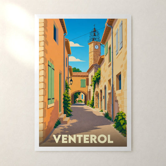Affiche Venterol (Drôme) – sans cadre, accrochée au mur