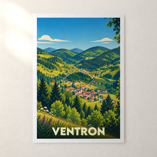 Affiche Ventron – sans cadre, accrochée au mur