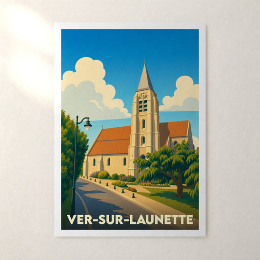 Affiche Ver-sur-Launette – sans cadre, accrochée au mur