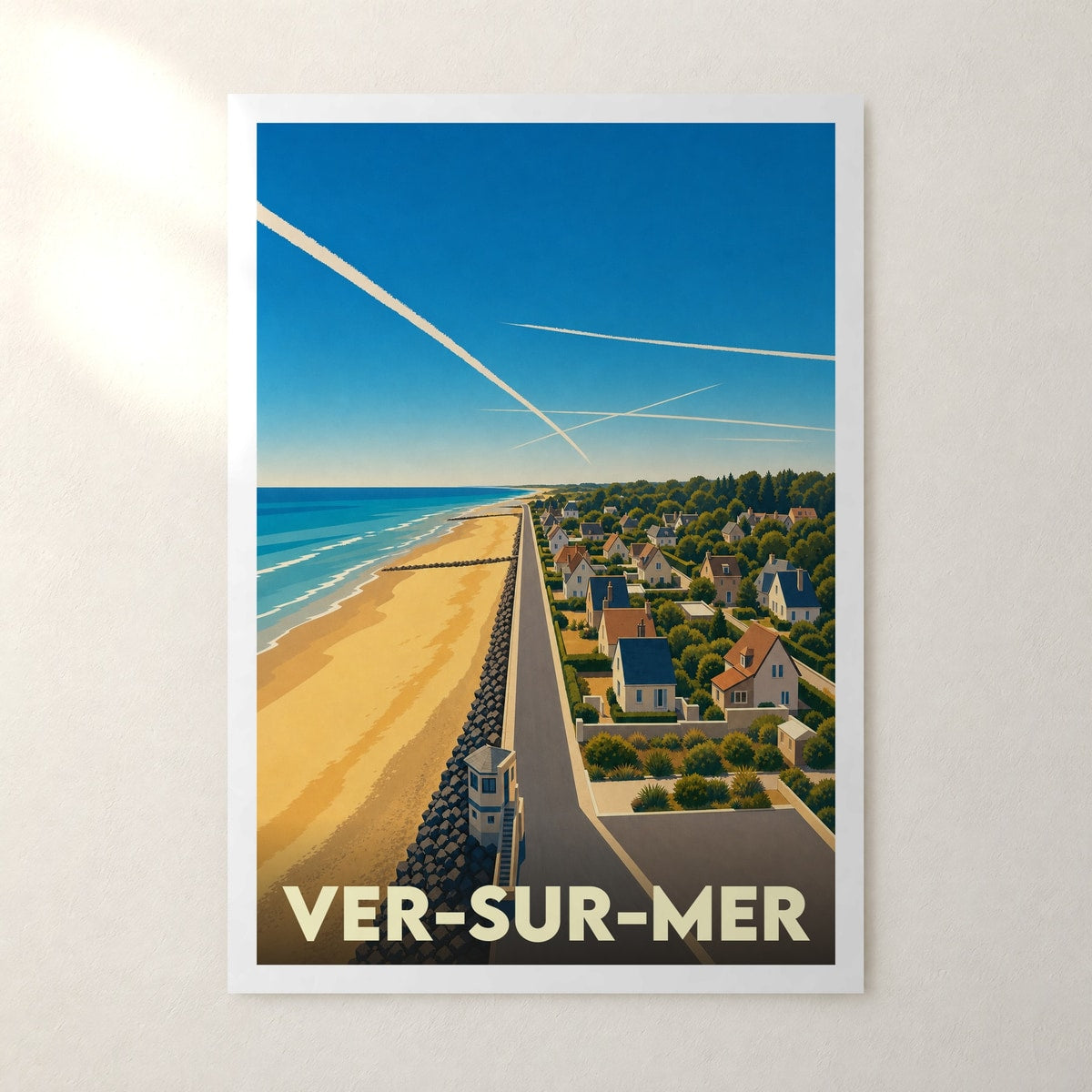 Affiche Ver-sur-Mer – sans cadre, accrochée au mur