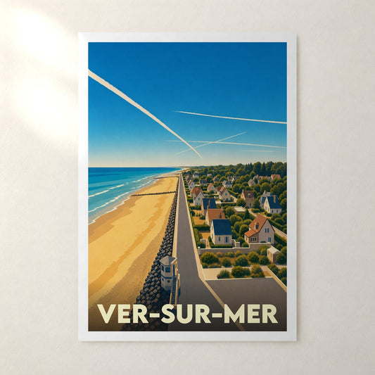 Affiche Ver-sur-Mer – sans cadre, accrochée au mur