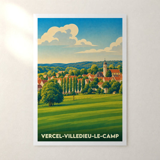 Affiche Vercel-Villedieu-le-Camp – sans cadre, accrochée au mur