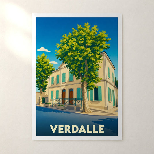Affiche Verdalle – sans cadre, accrochée au mur
