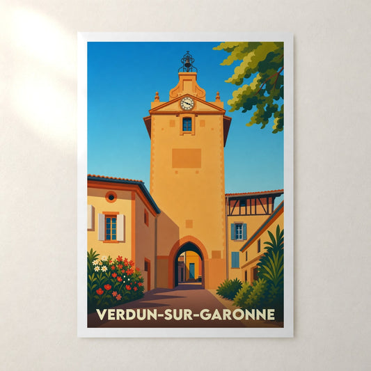 Affiche Verdun-sur-Garonne – sans cadre, accrochée au mur