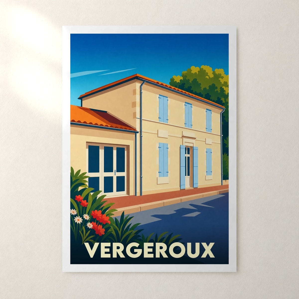 Affiche Vergeroux – sans cadre, accrochée au mur