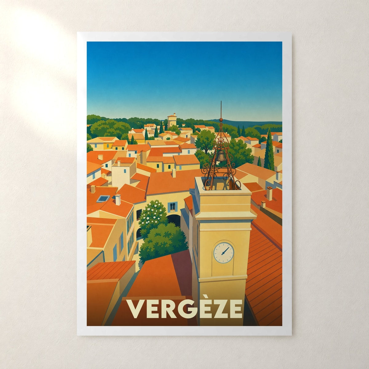 Affiche Vergèze – sans cadre, accrochée au mur