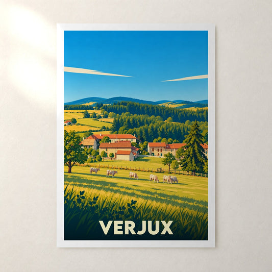 Affiche Verjux – sans cadre, accrochée au mur