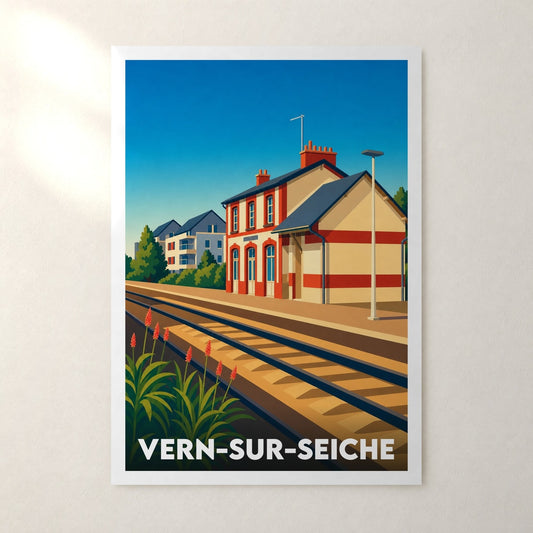 Affiche Vern-sur-Seiche – sans cadre, accrochée au mur