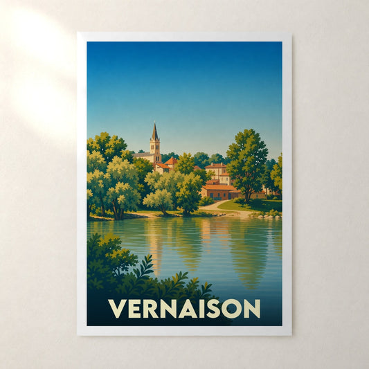 Affiche Vernaison – sans cadre, accrochée au mur