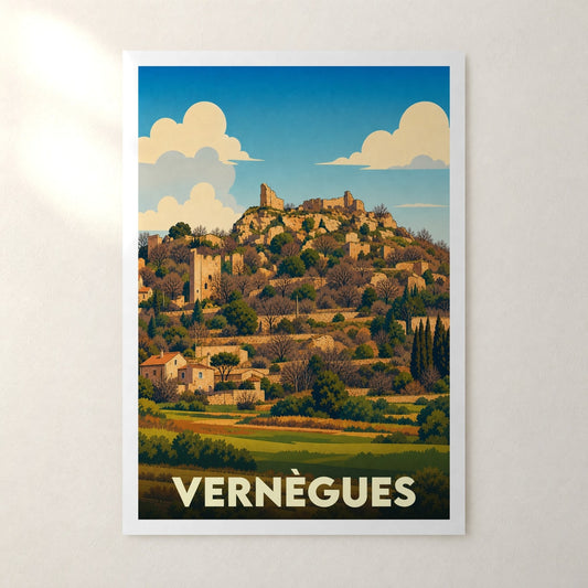 Affiche Vernègues – sans cadre, accrochée au mur