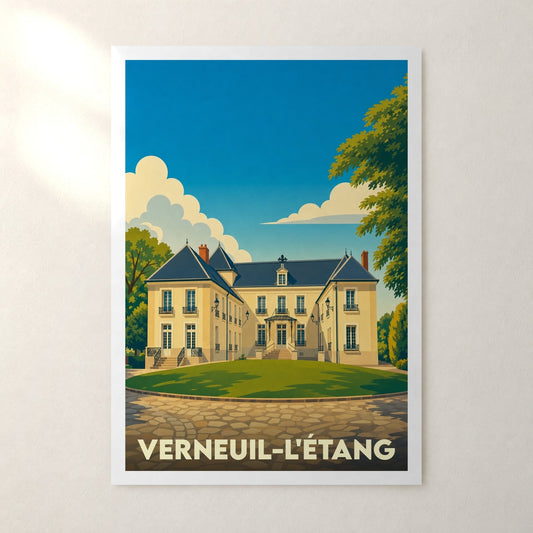 Affiche Verneuil-l'Étang – sans cadre, accrochée au mur
