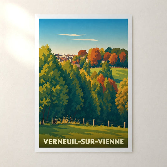 Affiche Verneuil-sur-Vienne – sans cadre, accrochée au mur