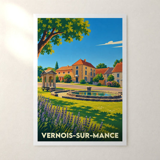 Affiche Vernois-sur-Mance – sans cadre, accrochée au mur