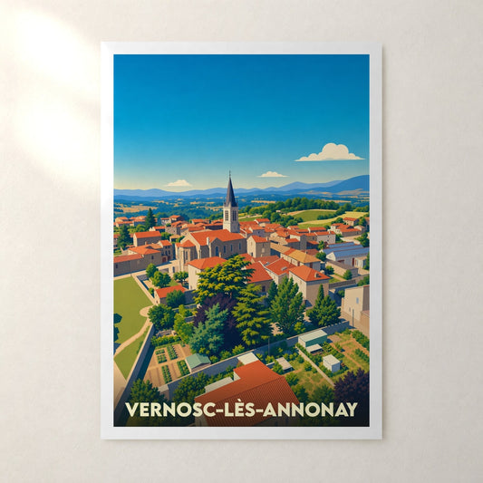 Affiche Vernosc-lès-Annonay – sans cadre, accrochée au mur