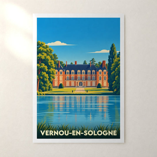 Affiche Vernou-en-Sologne – sans cadre, accrochée au mur