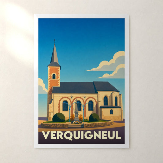 Affiche Verquigneul – sans cadre, accrochée au mur