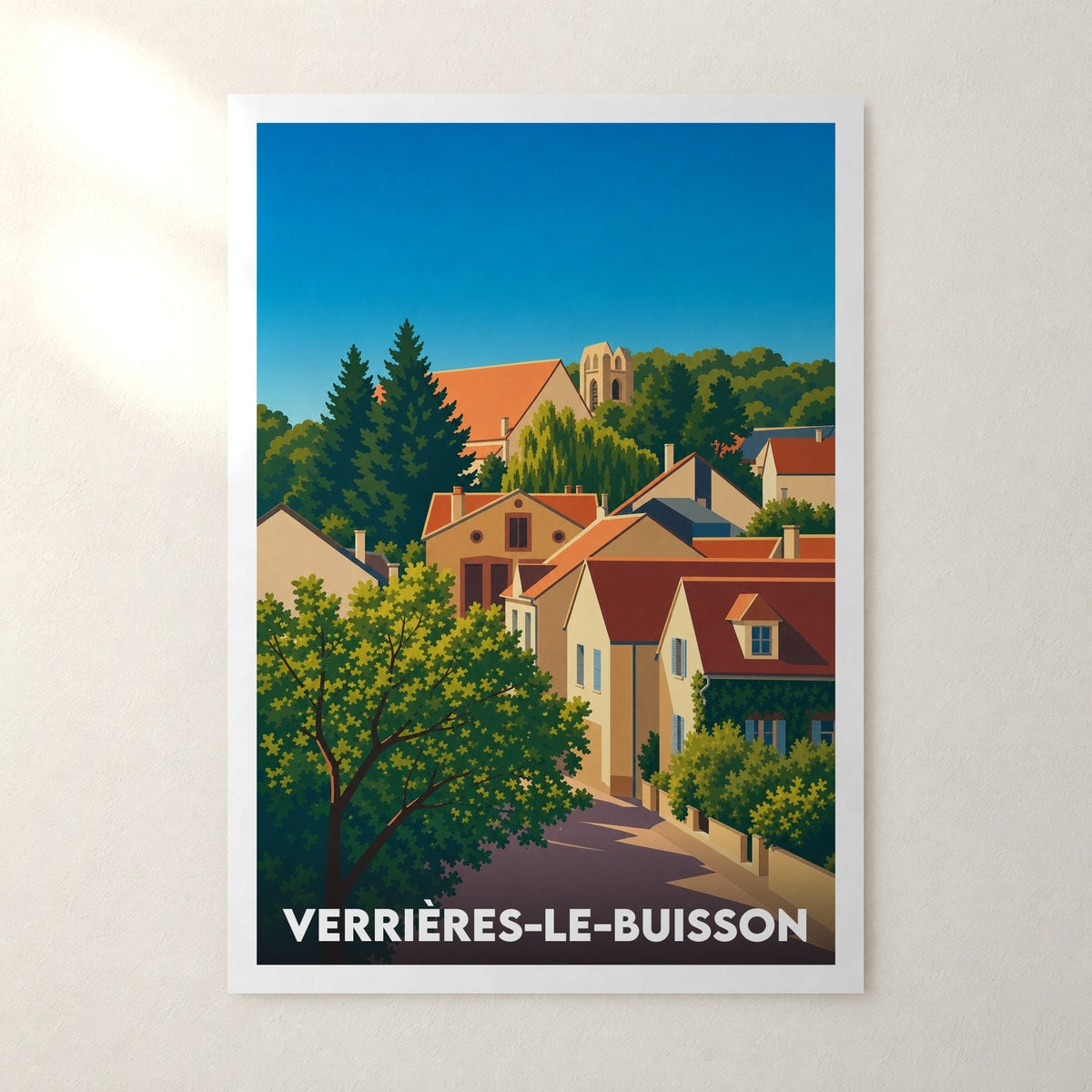 Affiche Verrières-le-Buisson – sans cadre, accrochée au mur