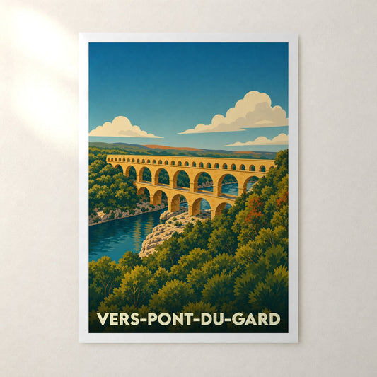 Affiche Vers-Pont-du-Gard – sans cadre, accrochée au mur