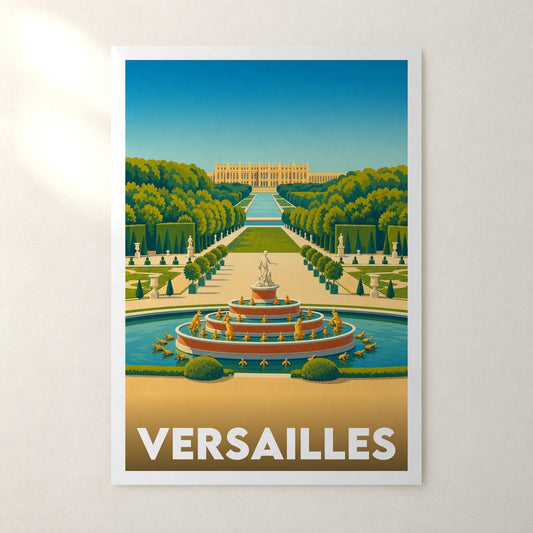 Affiche Versailles – sans cadre, accrochée au mur