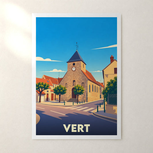 Affiche Vert (Yvelines) – sans cadre, accrochée au mur