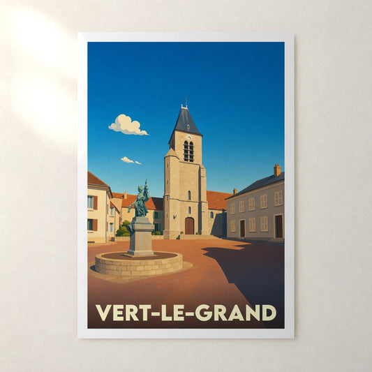 Affiche Vert-le-Grand – sans cadre, accrochée au mur