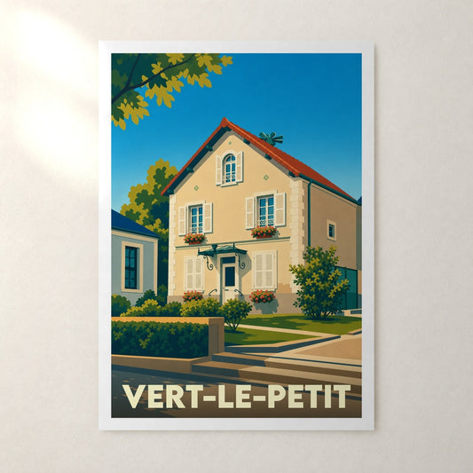 Affiche Vert-le-Petit – sans cadre, accrochée au mur
