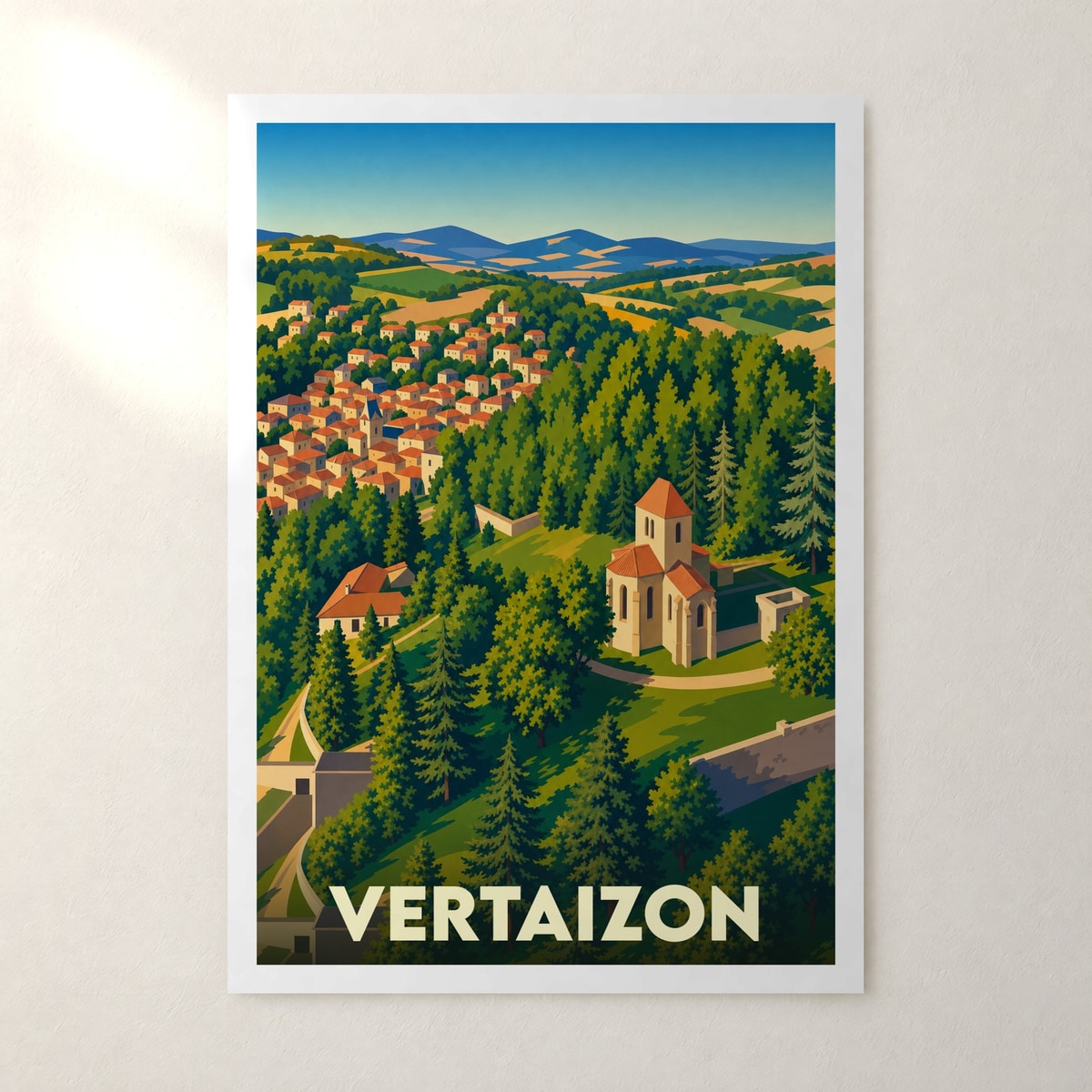 Affiche Vertaizon – sans cadre, accrochée au mur