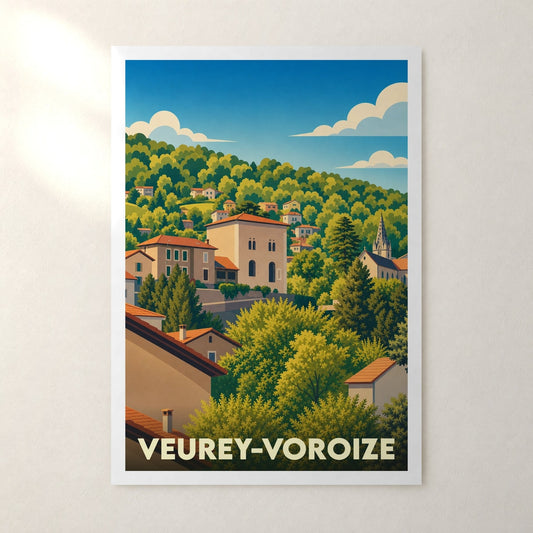 Affiche Veurey-Voroize – sans cadre, accrochée au mur
