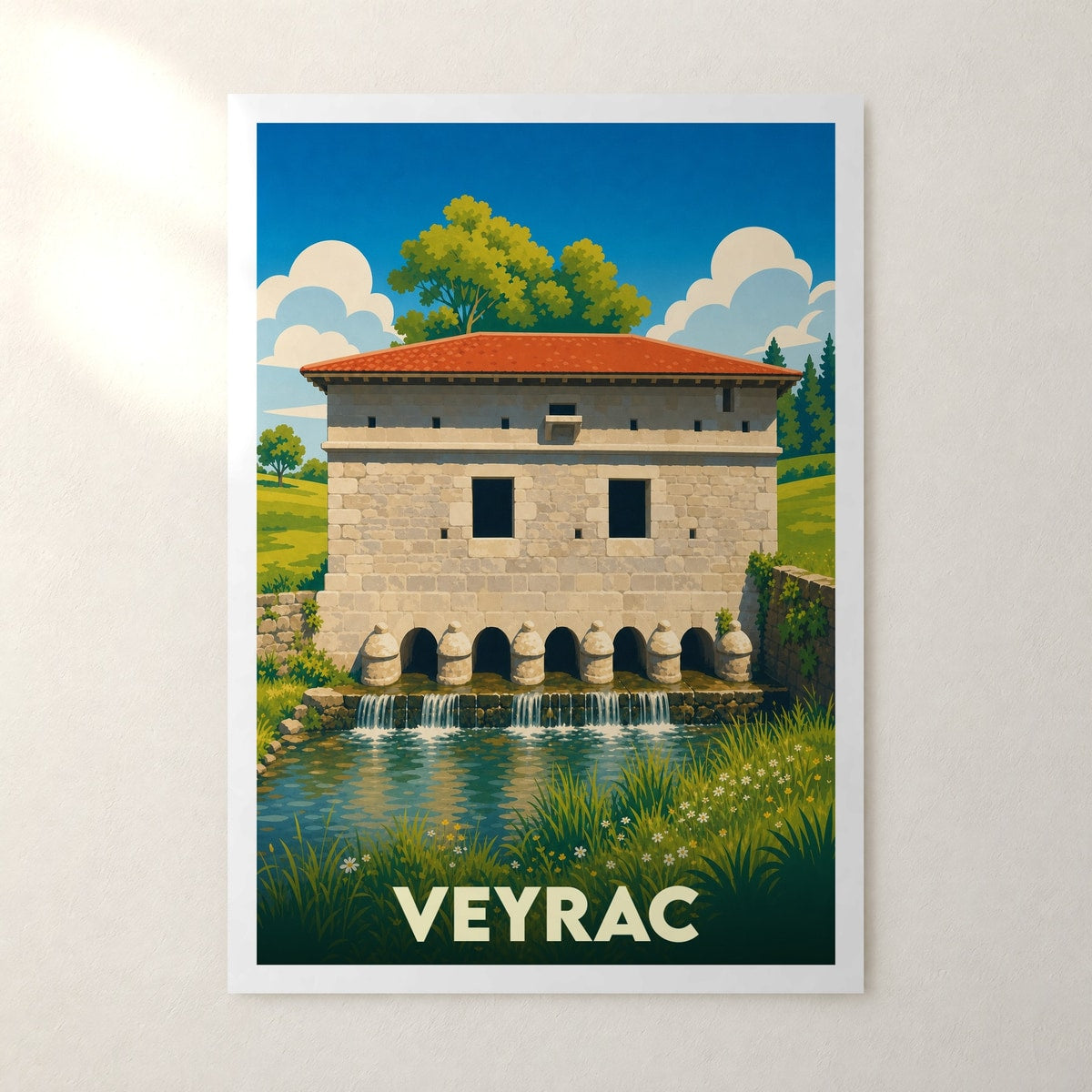 Affiche Veyrac – sans cadre, accrochée au mur