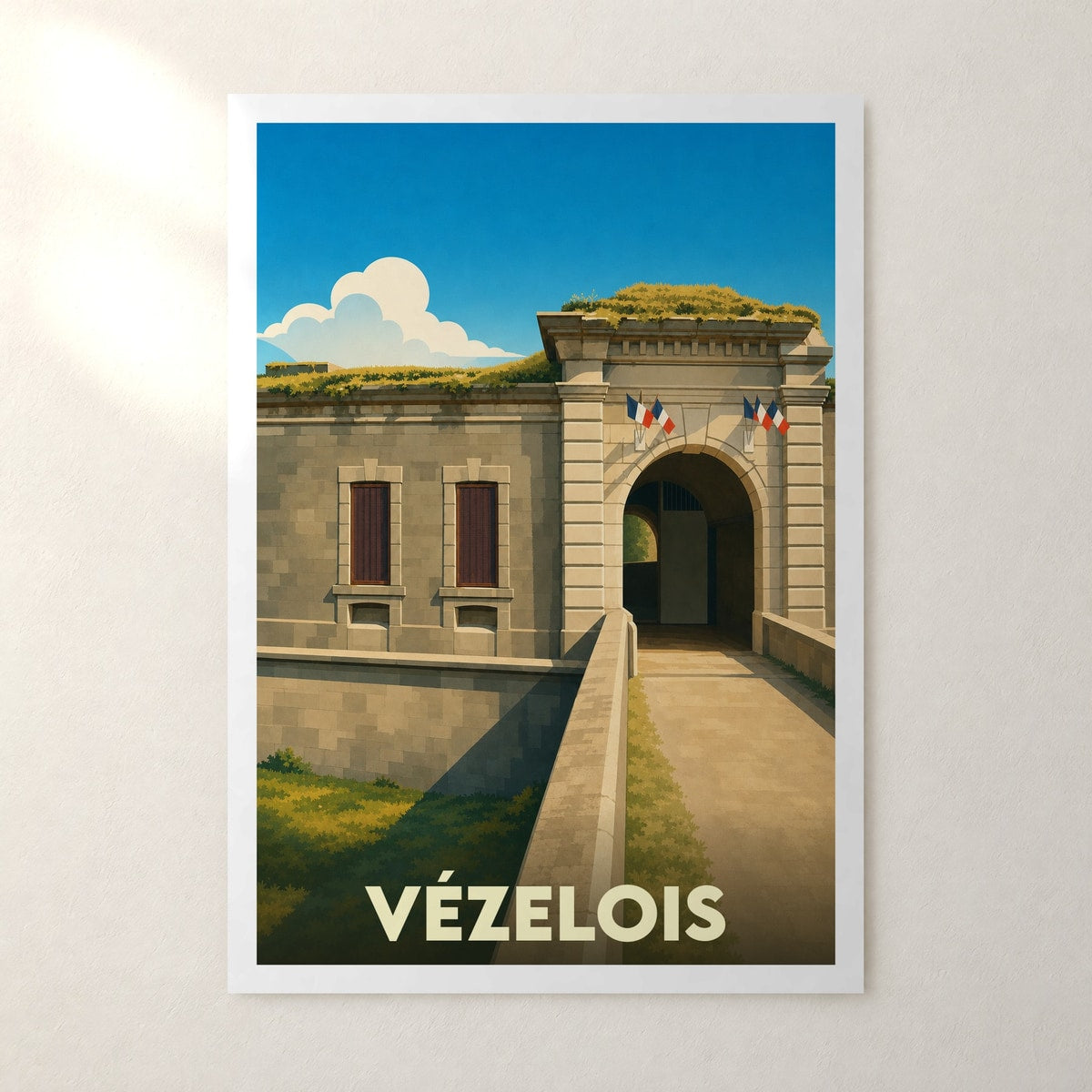 Affiche Vézelois – sans cadre, accrochée au mur