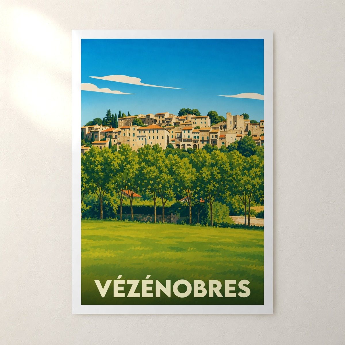 Affiche Vézénobres – sans cadre, accrochée au mur
