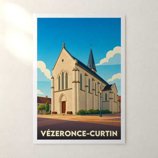 Affiche Vézeronce-Curtin – sans cadre, accrochée au mur