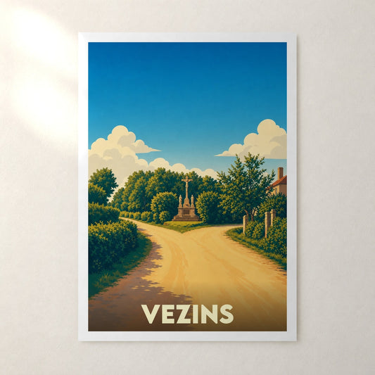 Affiche Vezins – sans cadre, accrochée au mur