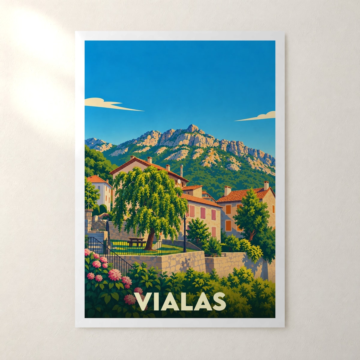 Affiche Vialas – sans cadre, accrochée au mur
