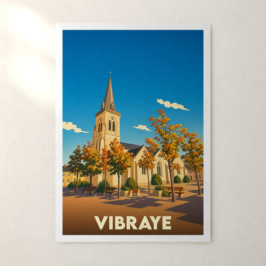 Affiche Vibraye – sans cadre, accrochée au mur