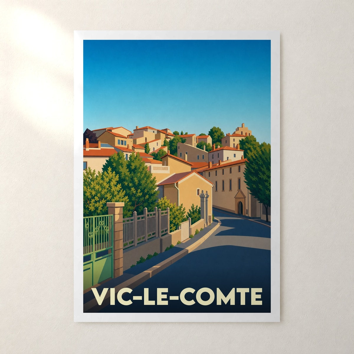 Affiche Vic-le-Comte – sans cadre, accrochée au mur
