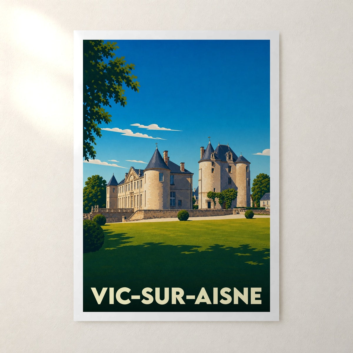Affiche Vic-sur-Aisne – sans cadre, accrochée au mur