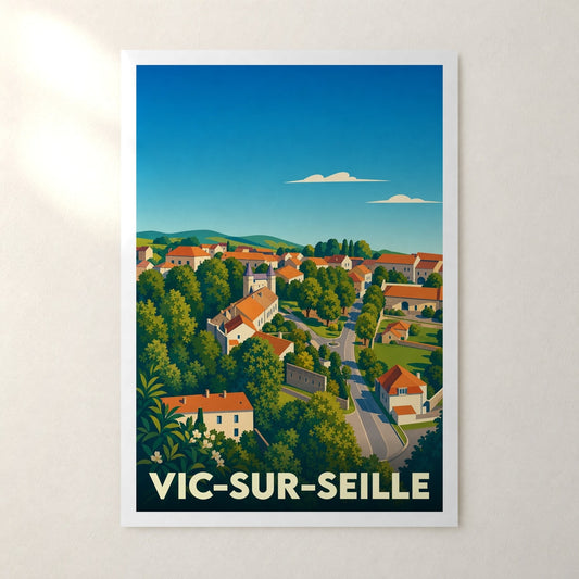 Affiche Vic-sur-Seille – sans cadre, accrochée au mur