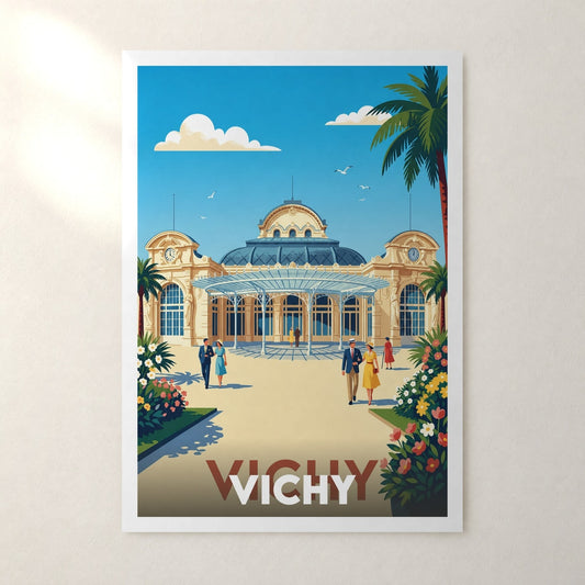 Affiche Vichy – sans cadre, accrochée au mur