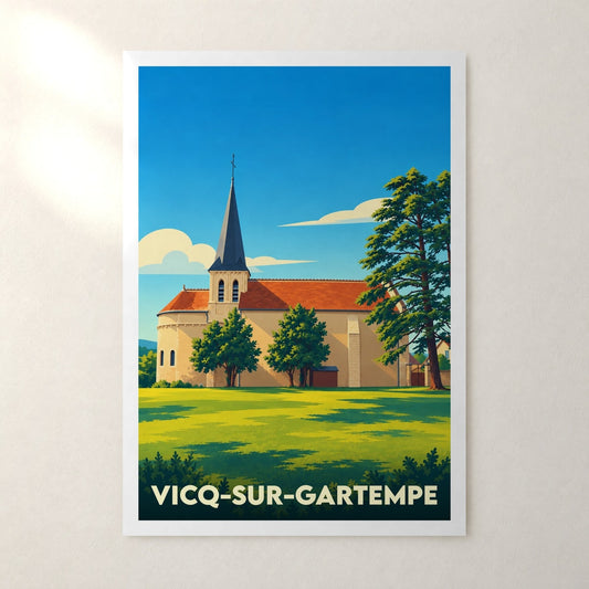 Affiche Vicq-sur-Gartempe – sans cadre, accrochée au mur