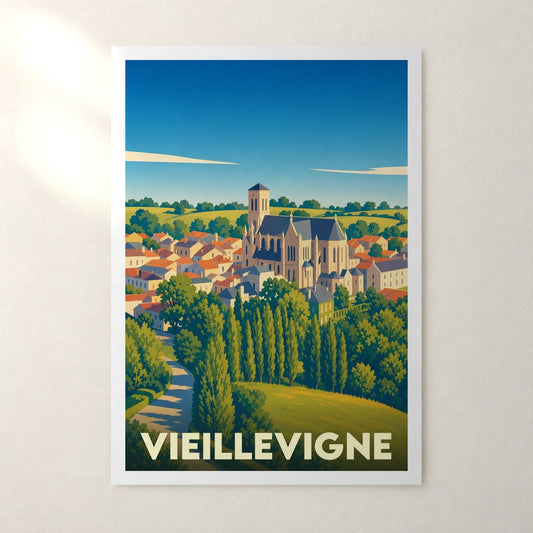 Affiche Vieillevigne – sans cadre, accrochée au mur