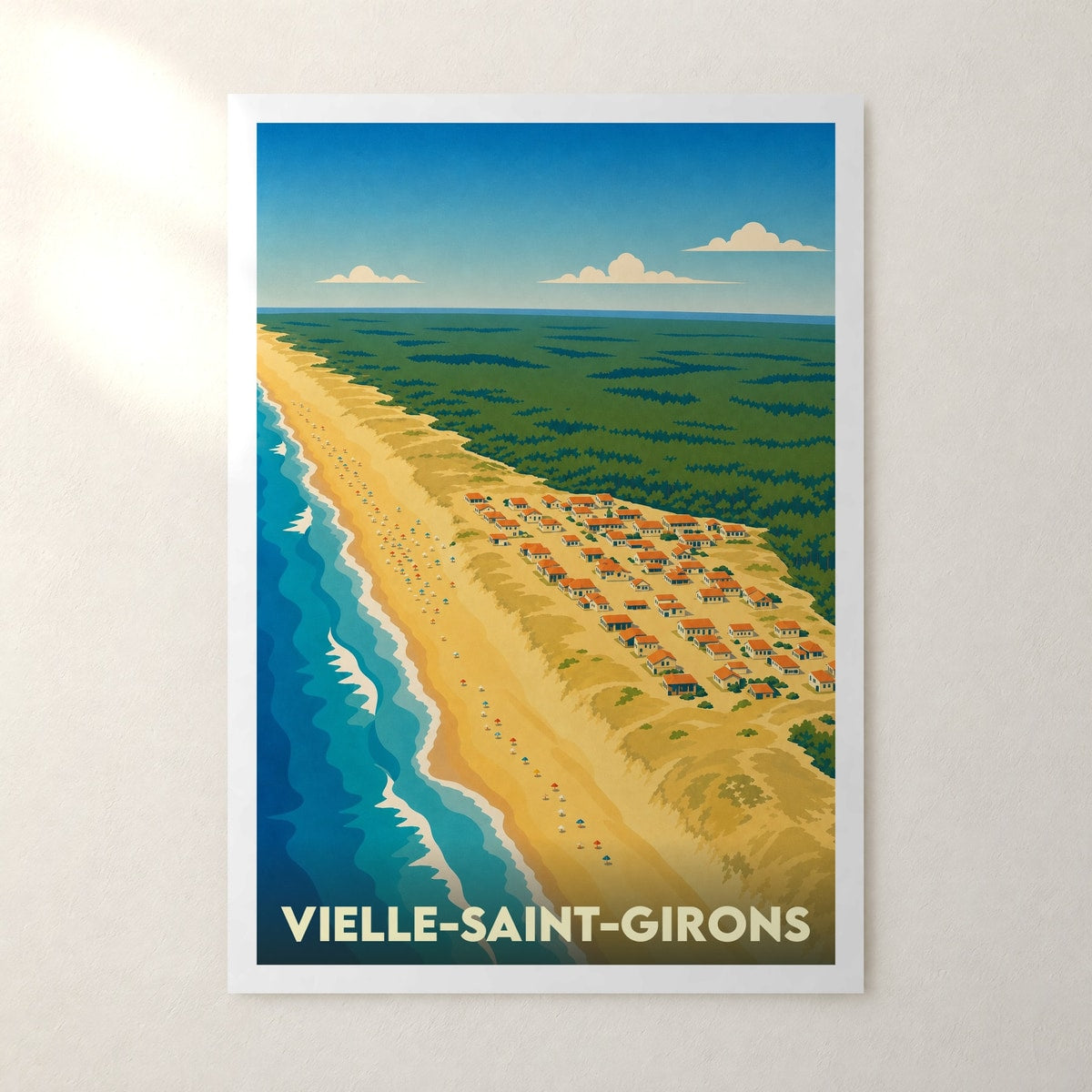 Affiche Vielle-Saint-Girons – sans cadre, accrochée au mur