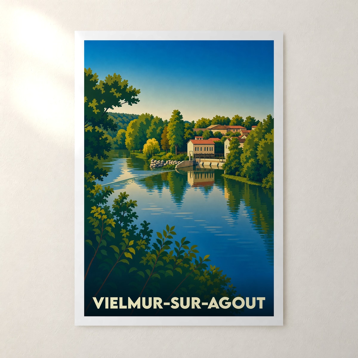 Affiche Vielmur-sur-Agout – sans cadre, accrochée au mur
