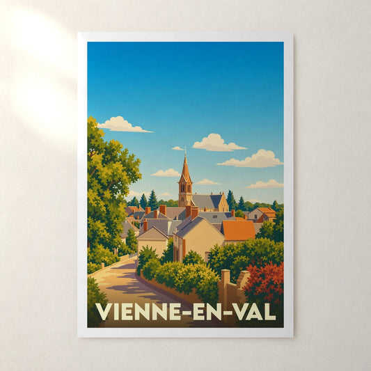 Affiche Vienne-en-Val – sans cadre, accrochée au mur