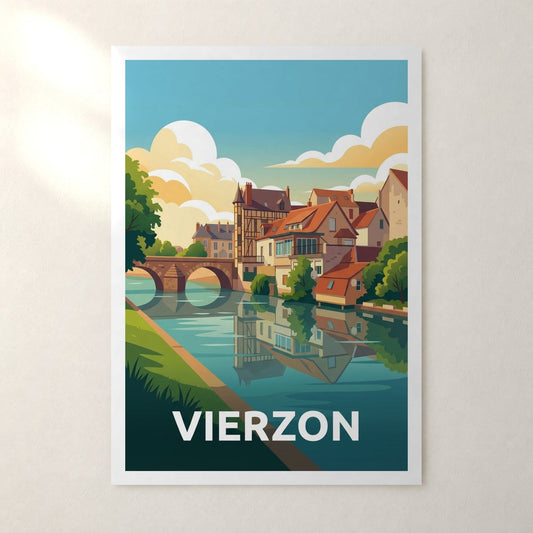 Affiche Vierzon – sans cadre, accrochée au mur