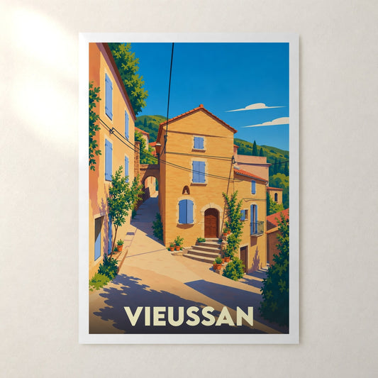 Affiche Vieussan – sans cadre, accrochée au mur