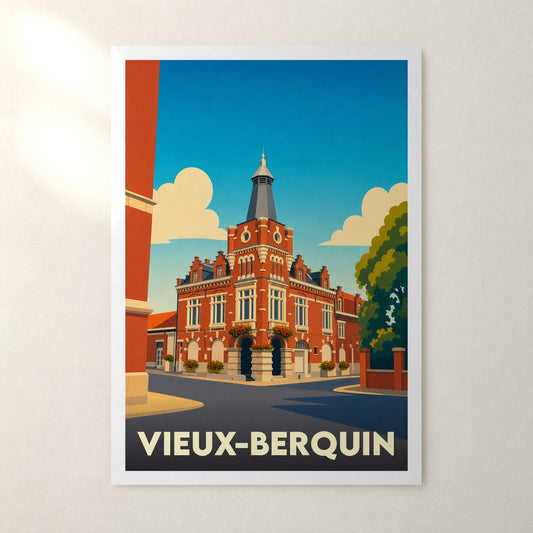 Affiche Vieux-Berquin – sans cadre, accrochée au mur