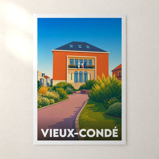 Affiche Vieux-Condé – sans cadre, accrochée au mur