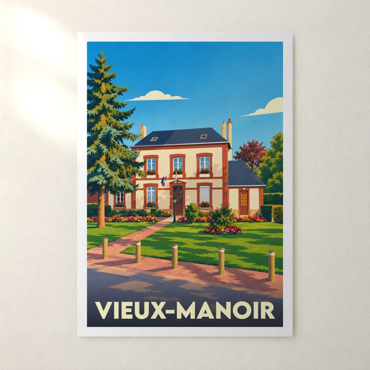 Affiche Vieux-Manoir – sans cadre, accrochée au mur