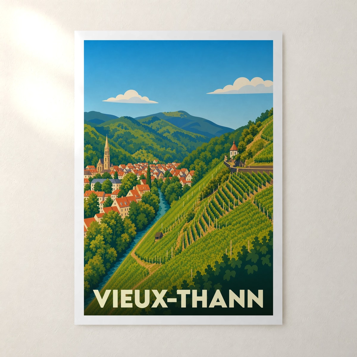 Affiche Vieux-Thann – sans cadre, accrochée au mur